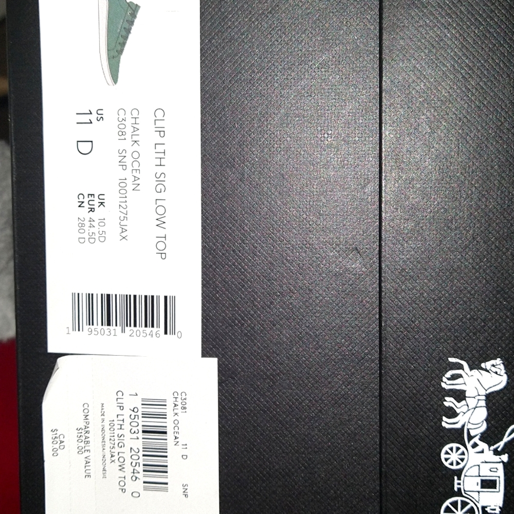 Coach Men's CLIP LOW TOP size 11 sneakers